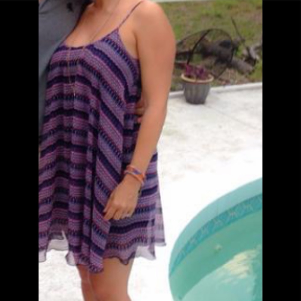 Express cute colorful print flowy dress